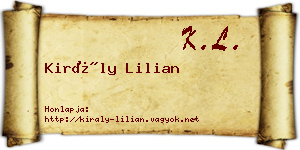 Király Lilian névjegykártya